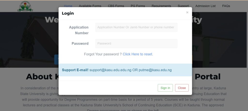 kasu portal
