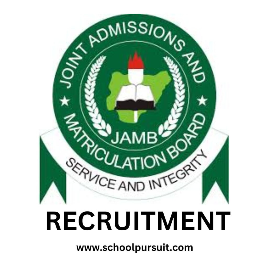 JAMB Recruitment Requirements 2024, JAMB Recruitment Portal 2025