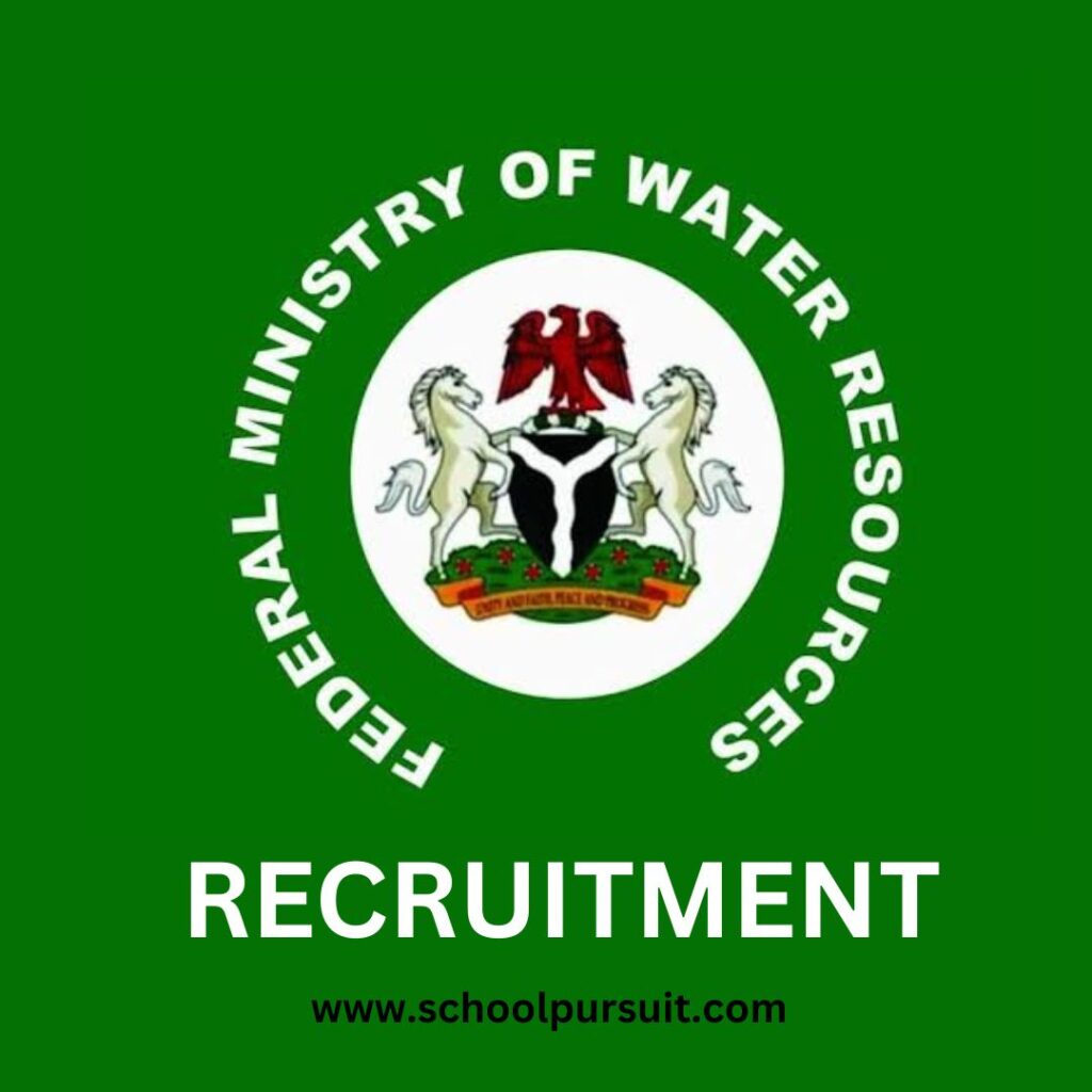 Job Positions Usually Available at the Federal Ministry of Water Resources, Federal Ministry of Water Resources Recruitment Portal