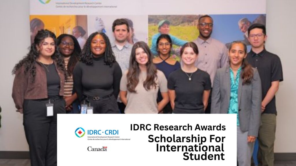 IDRC Research Awards Scholarship in Canada for International Students 2025/2026